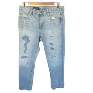 J Crew Broken in Boyfriend Jeans Womens Size 29 Blue Distressed Cotton Casual